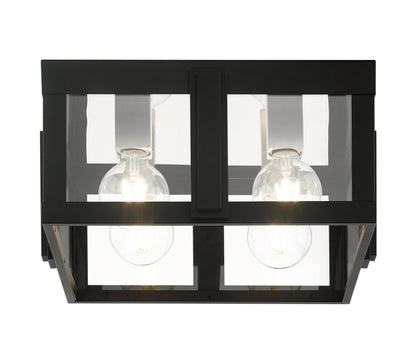 Lexington 4 Light 16" Wide Outdoor Flush Mount Square Ceiling Fixture
