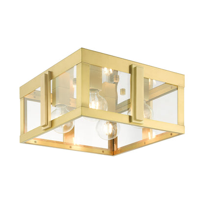Lexington 4 Light 16" Wide Outdoor Flush Mount Square Ceiling Fixture