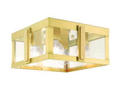 Lexington 4 Light 16" Wide Outdoor Flush Mount Square Ceiling Fixture