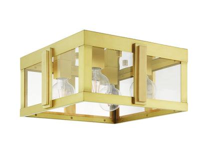 Lexington 4 Light 16" Wide Outdoor Flush Mount Square Ceiling Fixture