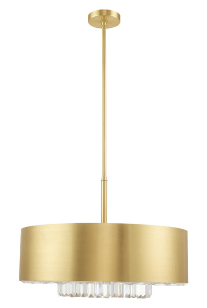 Madison 6 Light 24" Wide Crystal Drum Chandelier