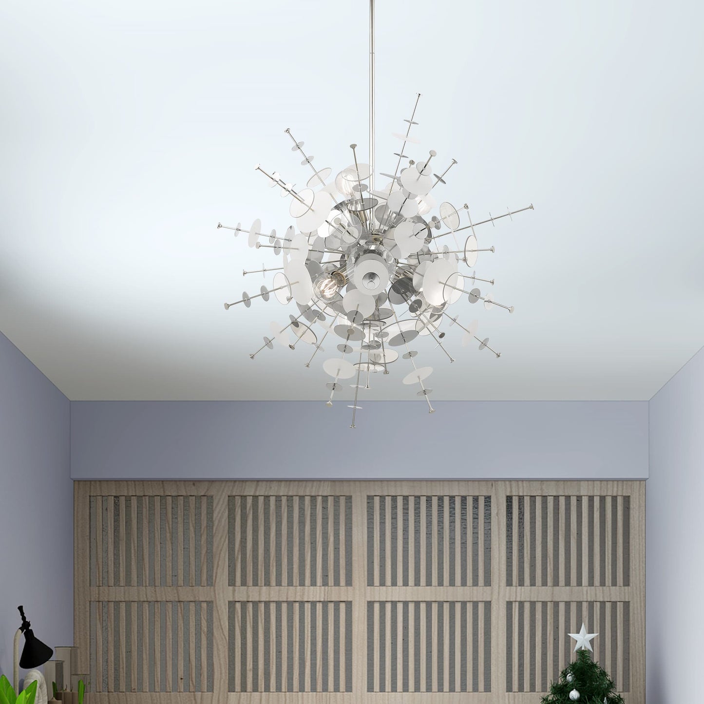 Circulo 6 Light 30" Wide Sputnik Chandelier