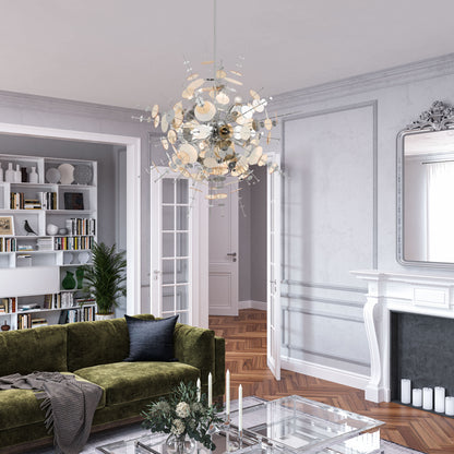 Circulo 8 Light 37" Wide Sputnik Chandelier
