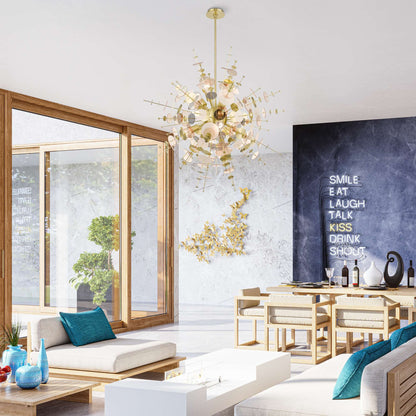 Circulo 8 Light 37" Wide Sputnik Chandelier