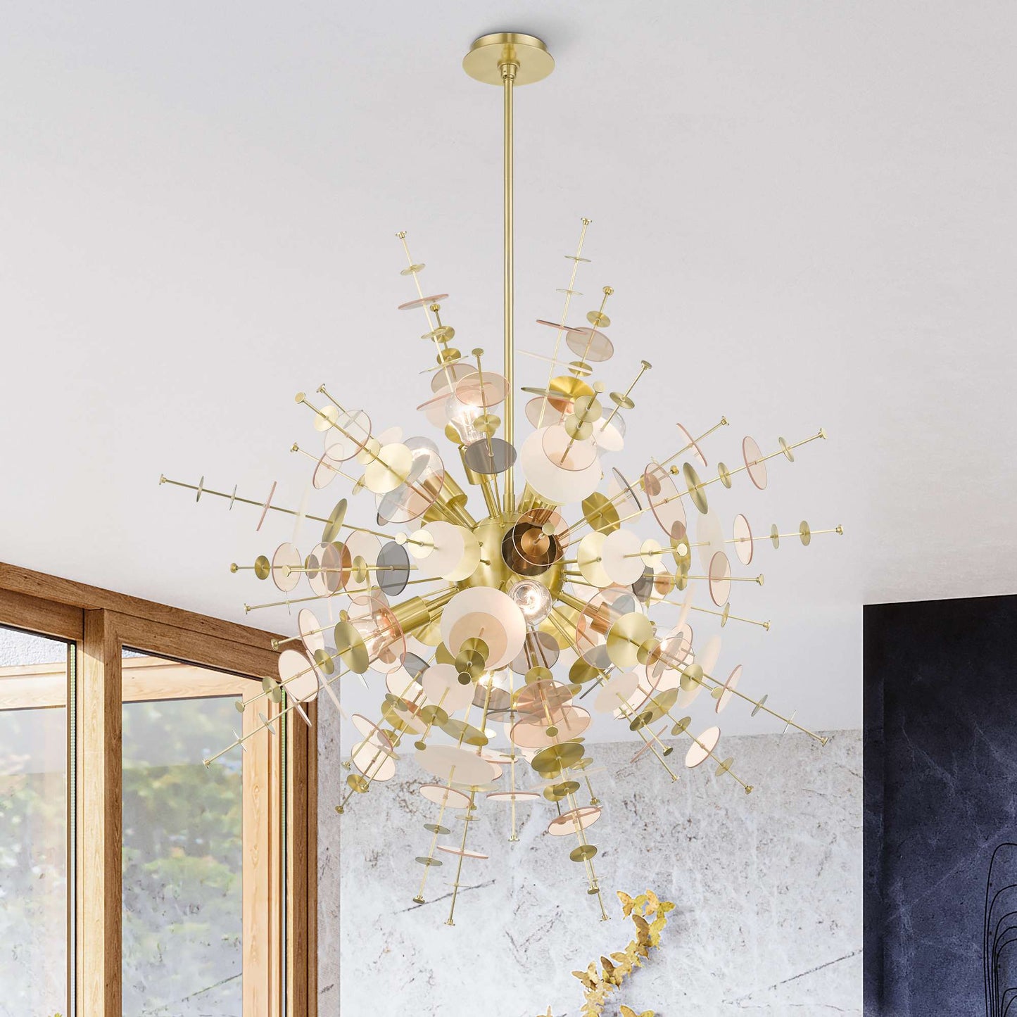 Circulo 8 Light 37" Wide Sputnik Chandelier