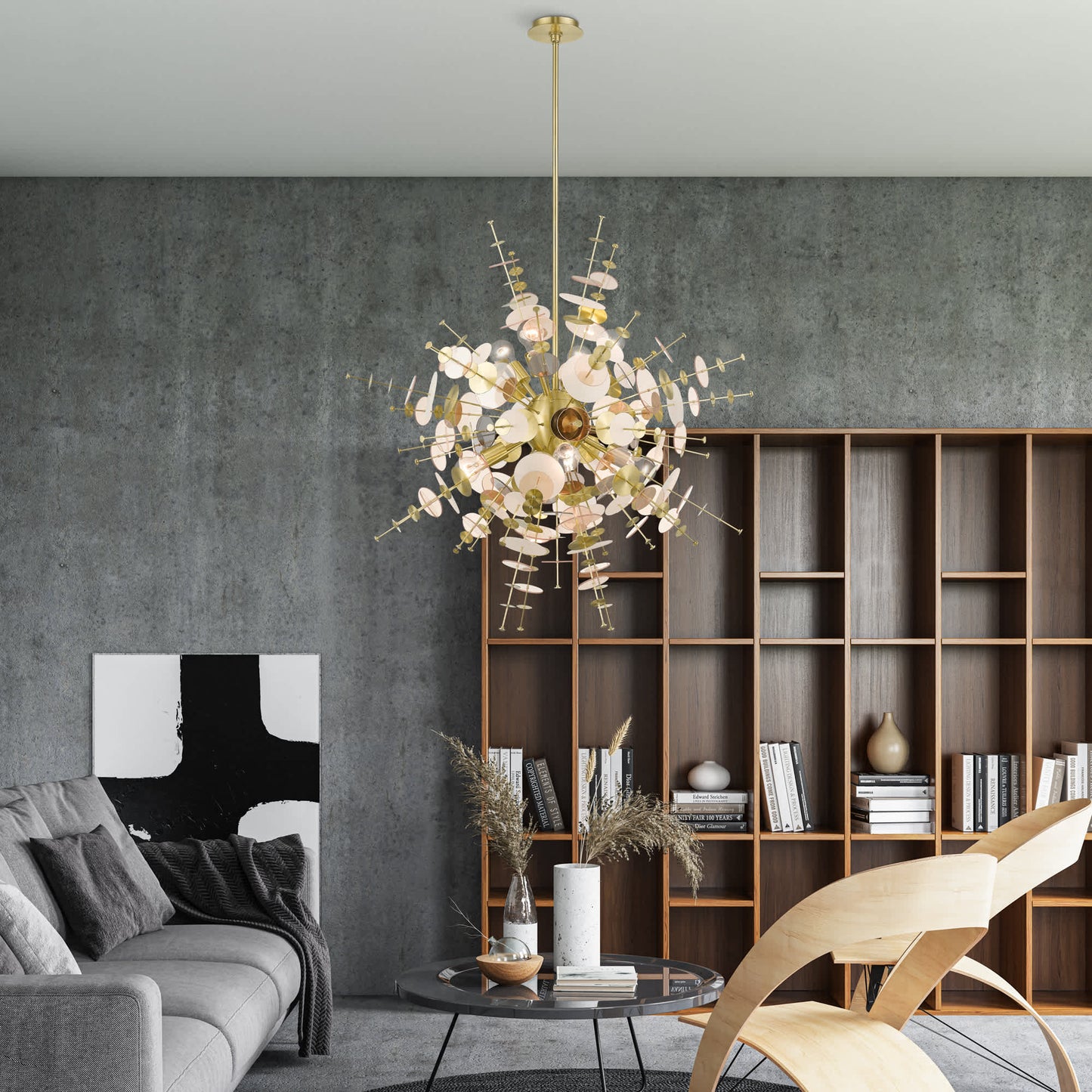 Circulo 8 Light 37" Wide Sputnik Chandelier