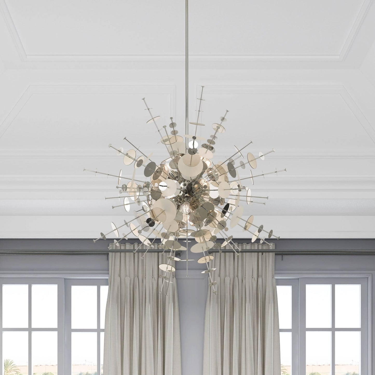 Circulo 12 Light 50" Wide Sputnik Chandelier