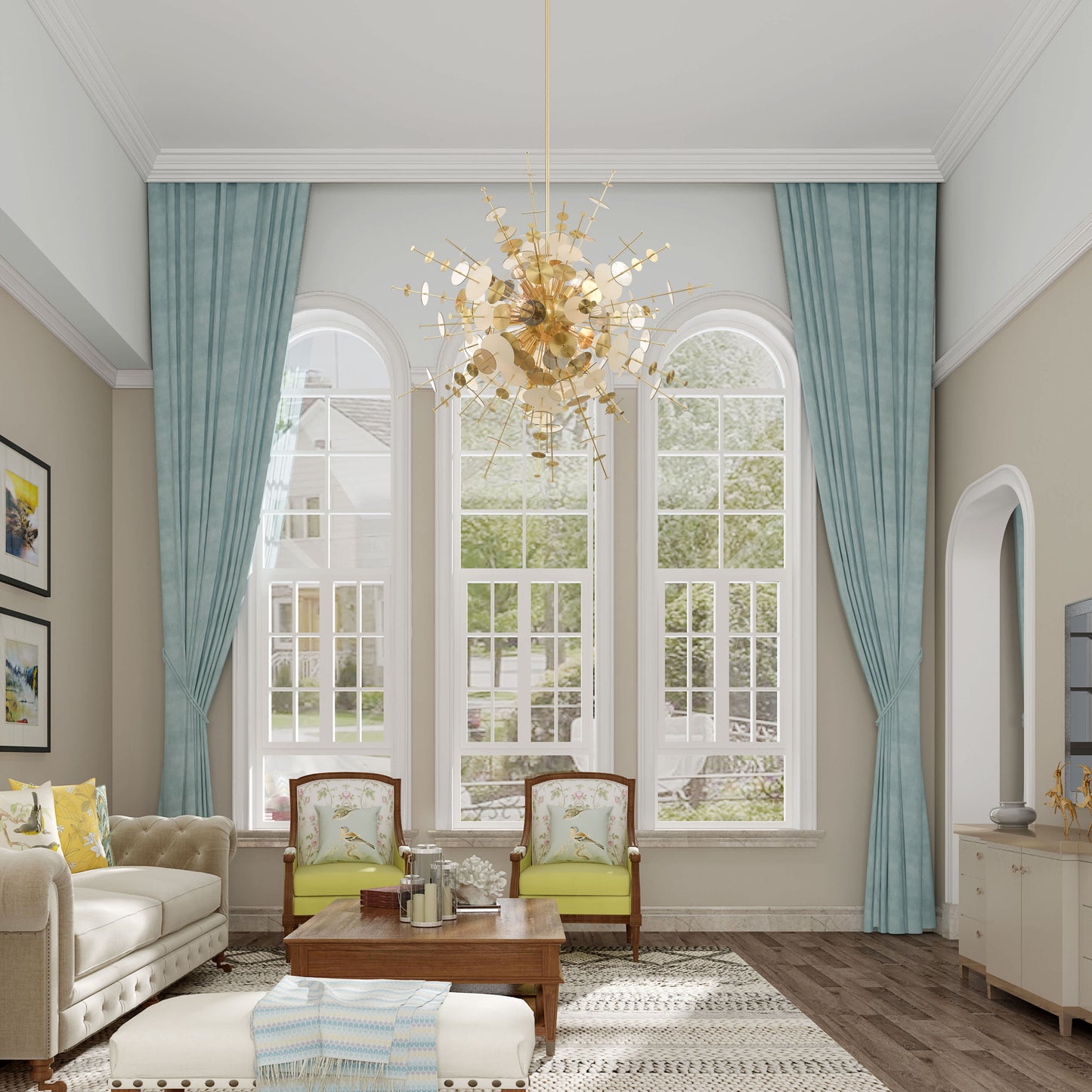 Circulo 12 Light 50" Wide Sputnik Chandelier