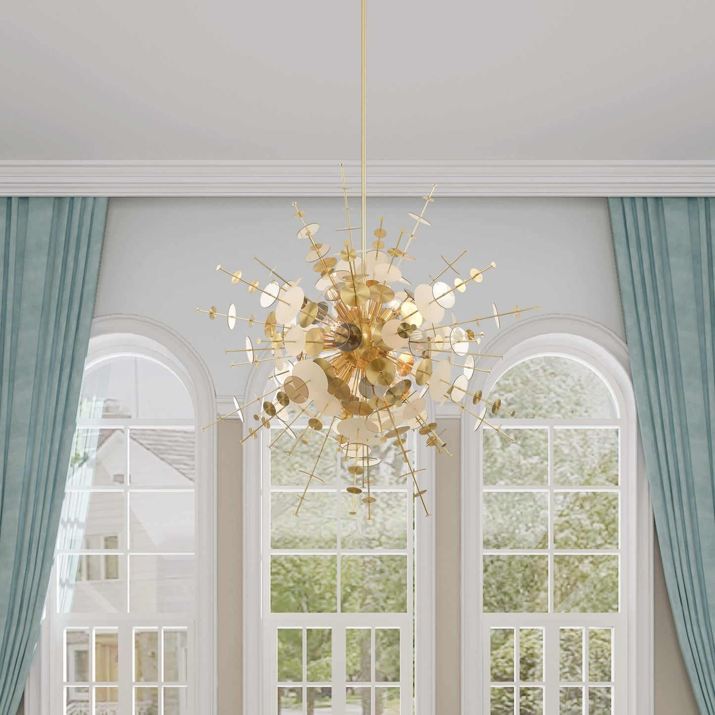 Circulo 12 Light 50" Wide Sputnik Chandelier