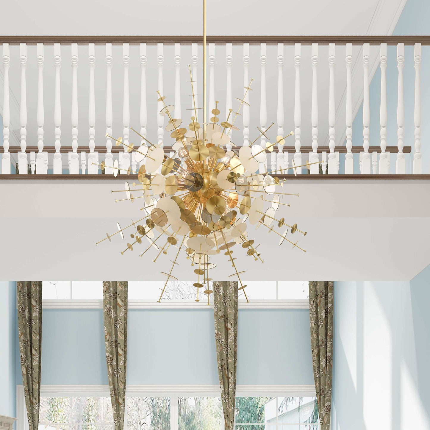 Circulo 12 Light 50" Wide Sputnik Chandelier