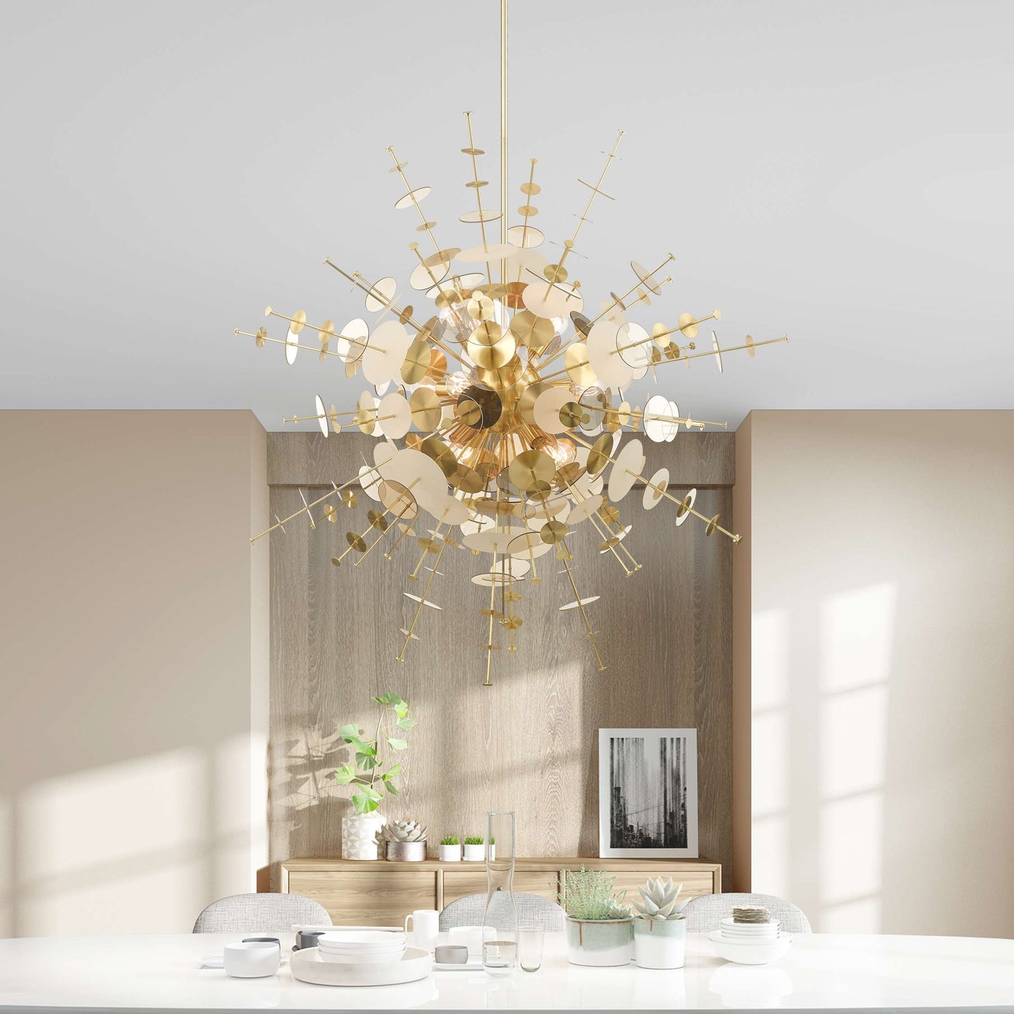 Circulo 12 Light 50" Wide Sputnik Chandelier