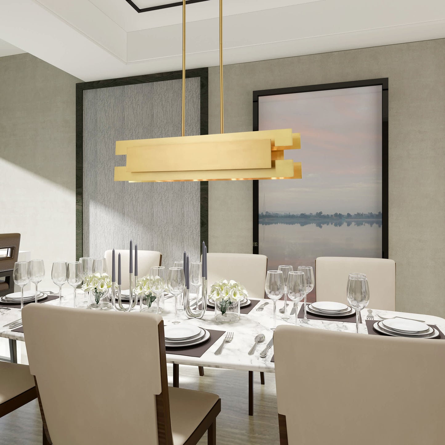 Varick 4 Light 36" Wide Linear Chandelier
