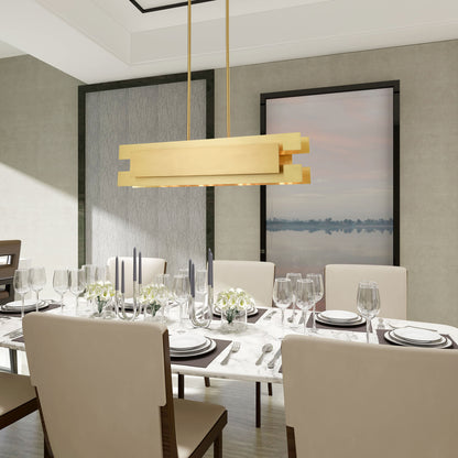 Varick 4 Light 36" Wide Linear Chandelier