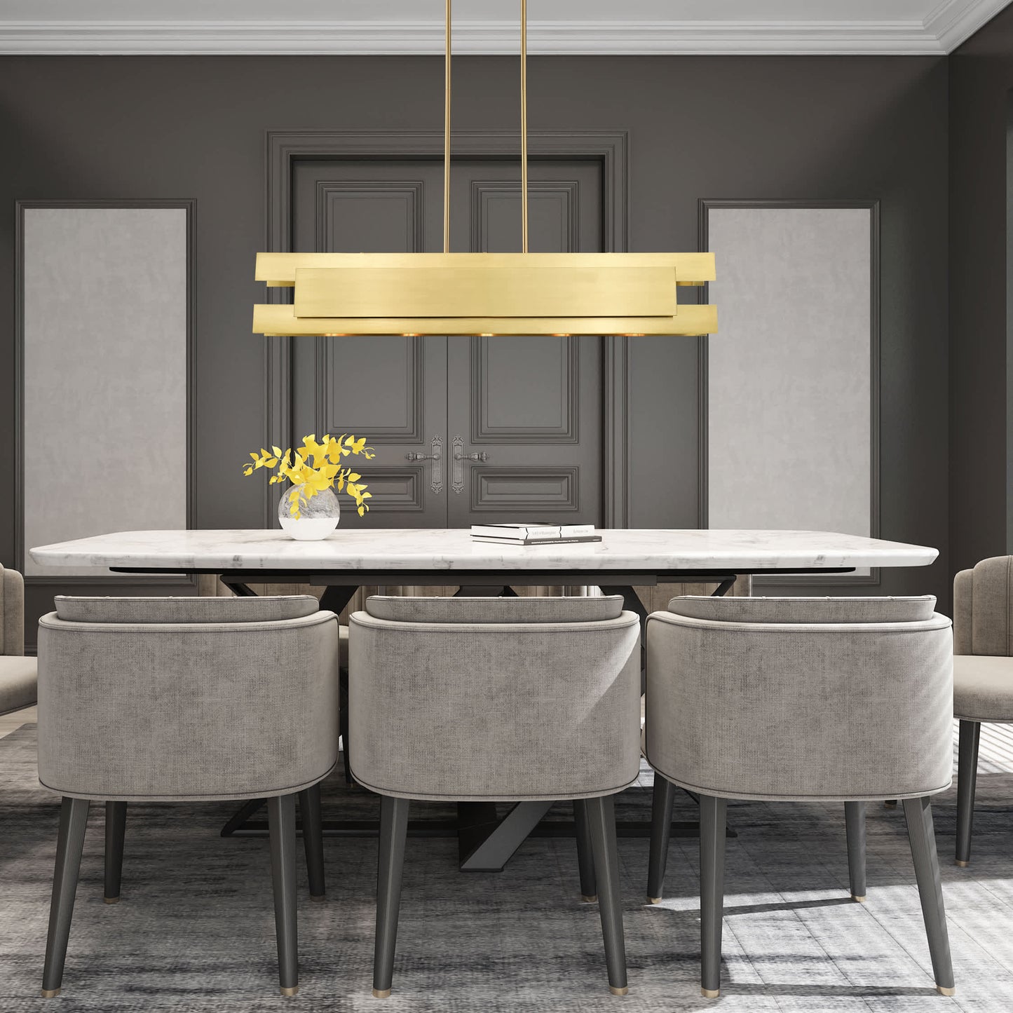 Varick 5 Light 46" Wide Linear Chandelier
