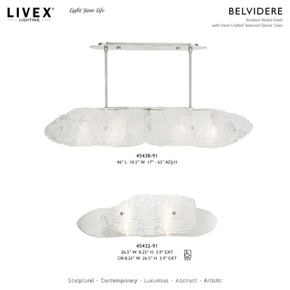 Belvidere 5 Light 46" Wide Linear Chandelier