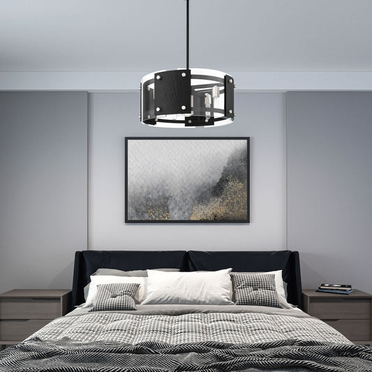 Barcelona 7 Light 8" Wide Drum Chandelier