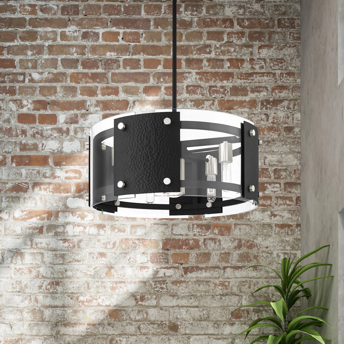 Barcelona 7 Light 8" Wide Drum Chandelier