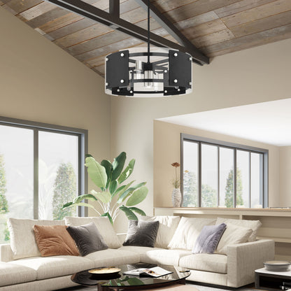 Barcelona 7 Light 27" Wide Drum Chandelier