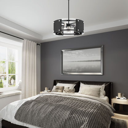 Barcelona 7 Light 27" Wide Drum Chandelier
