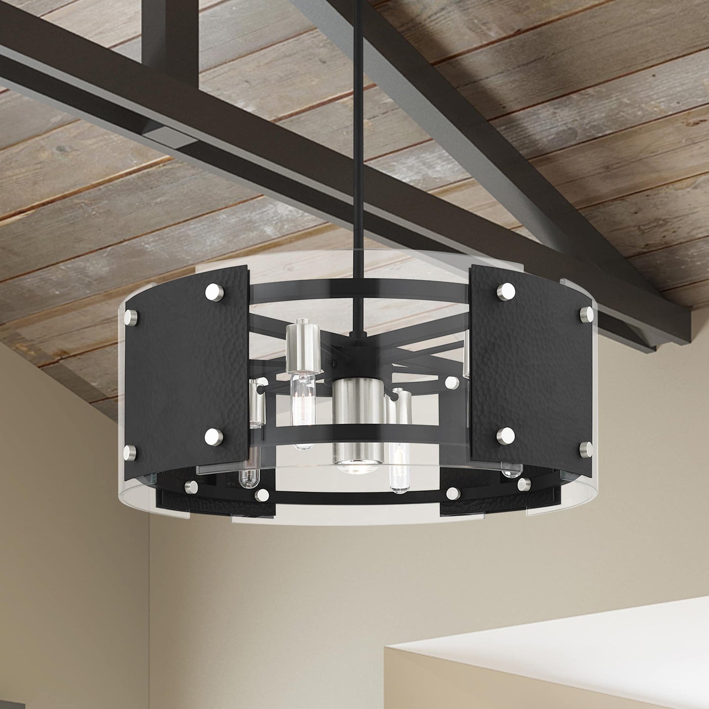 Barcelona 7 Light 27" Wide Drum Chandelier