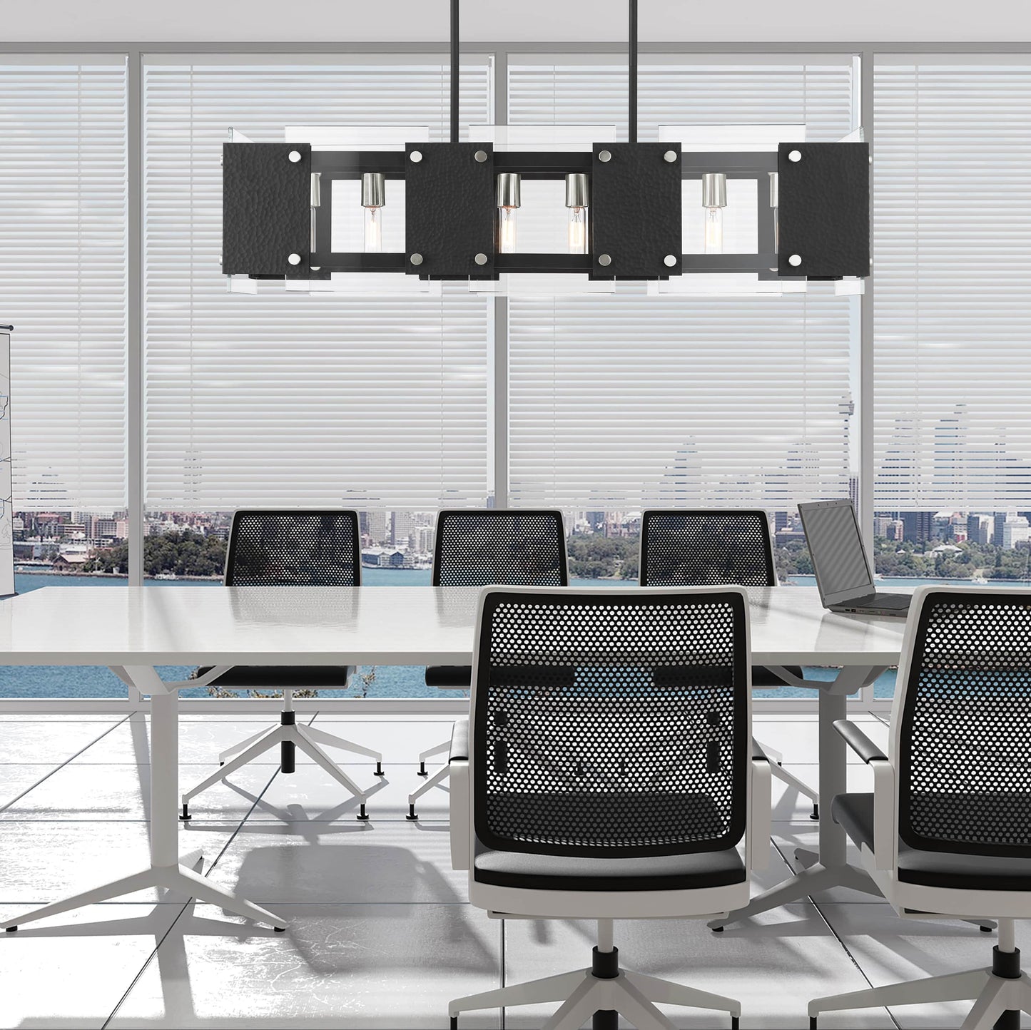 Barcelona 8 Light 12" Wide Linear Chandelier