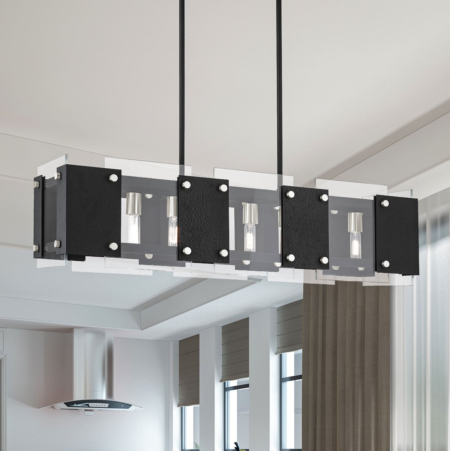 Barcelona 8 Light 12" Wide Linear Chandelier