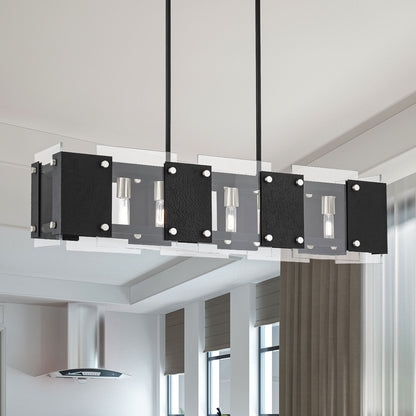 Barcelona 8 Light 12" Wide Linear Chandelier
