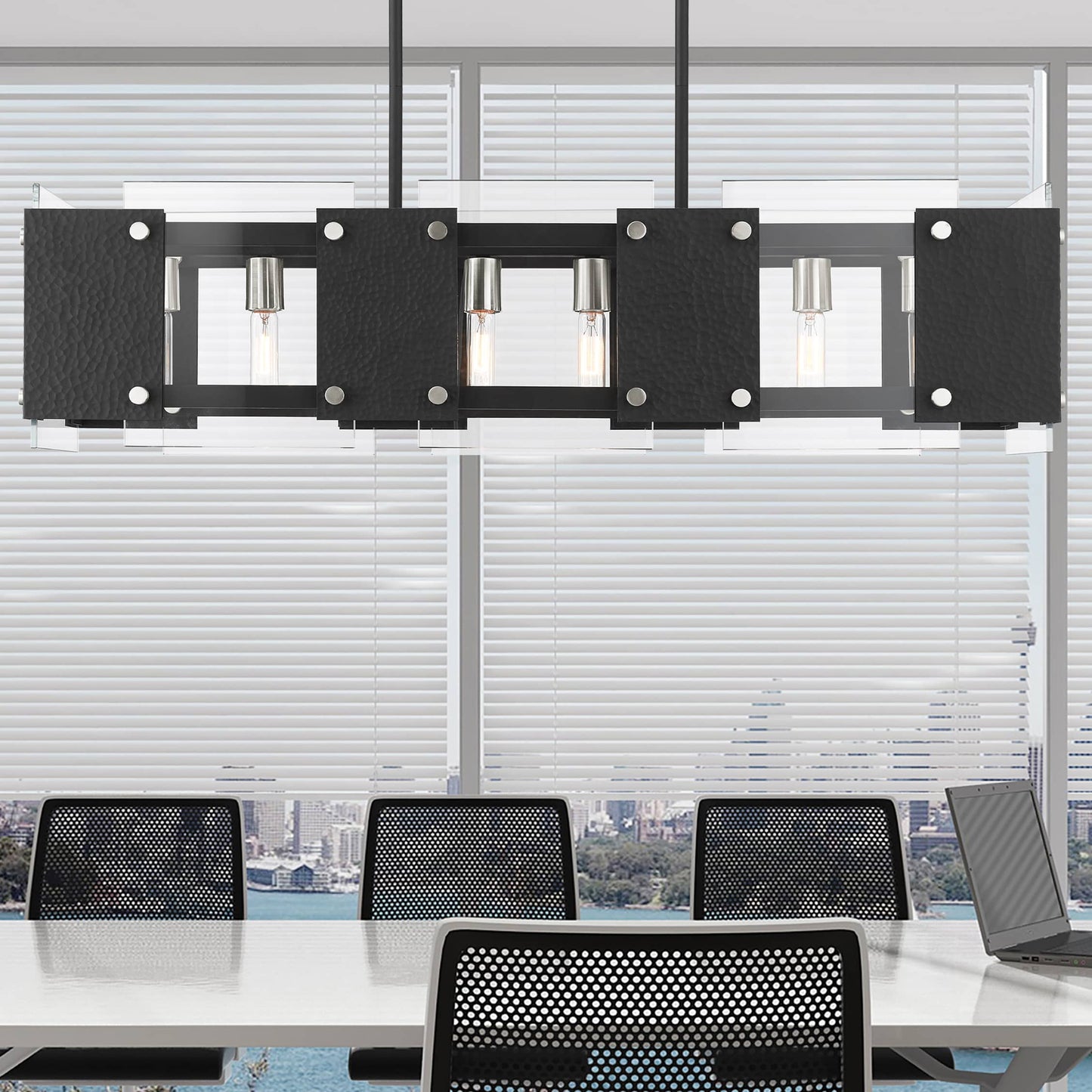 Barcelona 8 Light 12" Wide Linear Chandelier