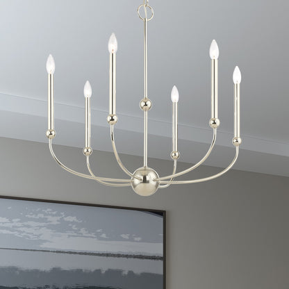 Cortlandt 6 Light 28" Wide Candle Style Chandelier