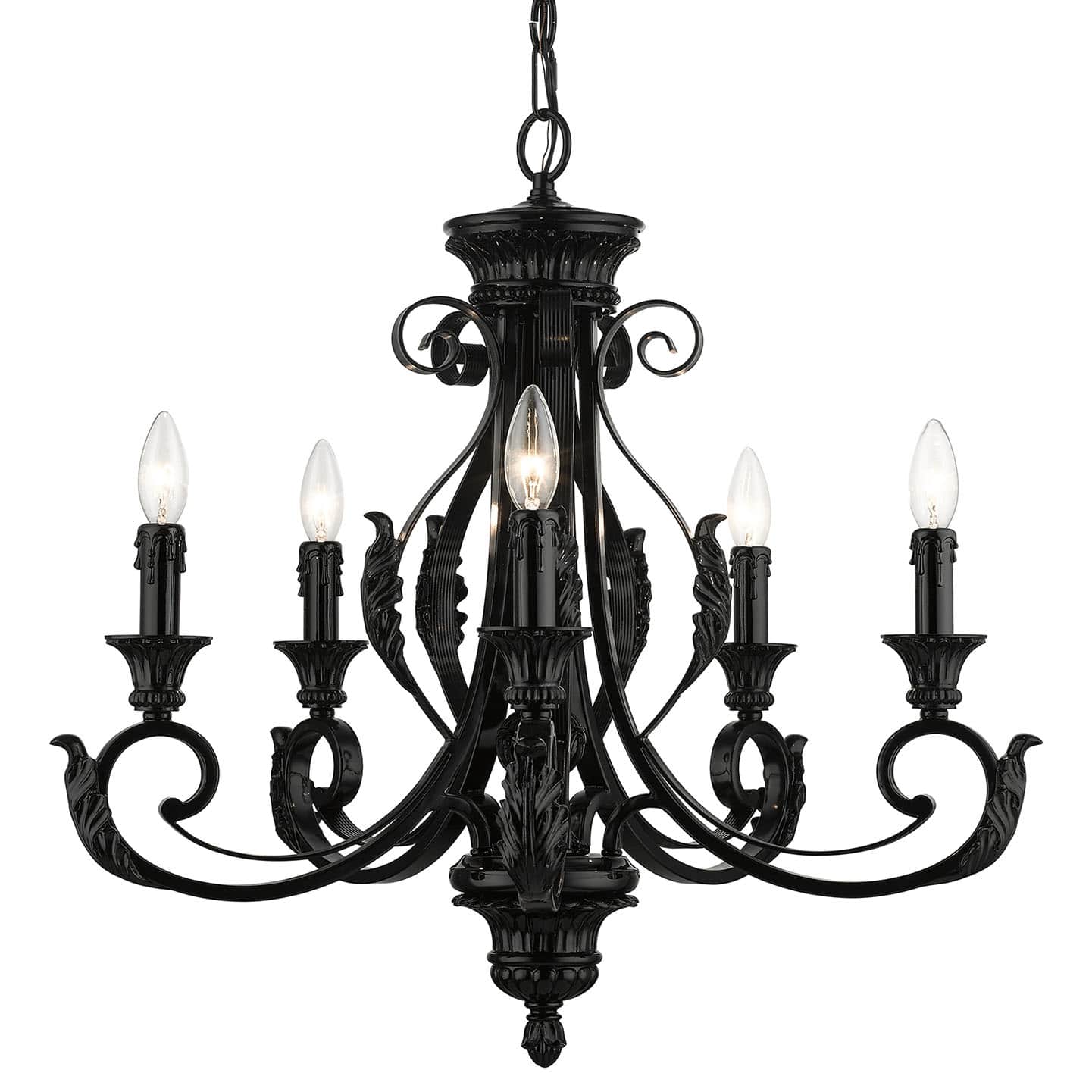 Valencia 5 Light 25" Wide Taper Candle Style Chandelier