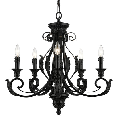 Valencia 5 Light 25" Wide Taper Candle Style Chandelier