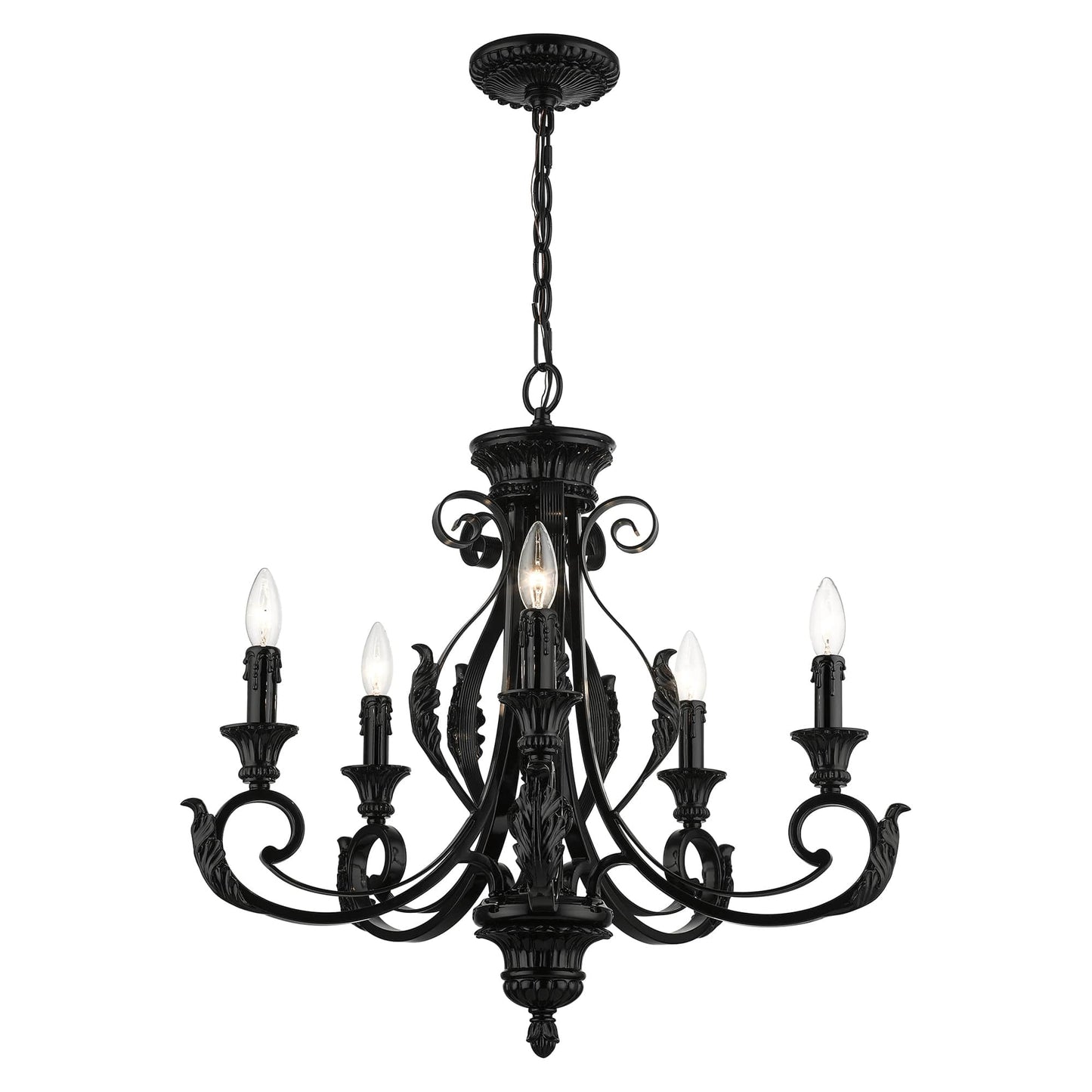 Valencia 5 Light 25" Wide Taper Candle Style Chandelier