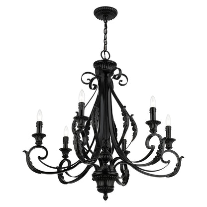 Livex Lighting Valencia 6 Light 35" Wide Taper Candle Style Chandelier