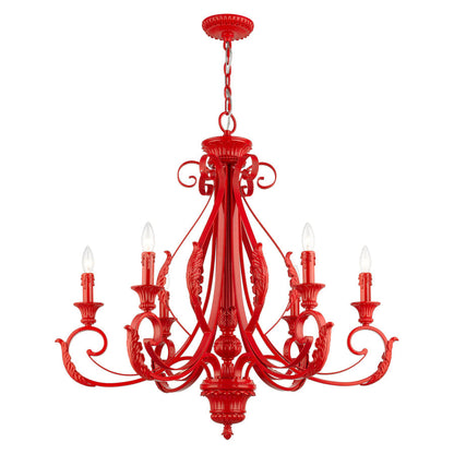 Livex Lighting Valencia 6 Light 35" Wide Taper Candle Style Chandelier