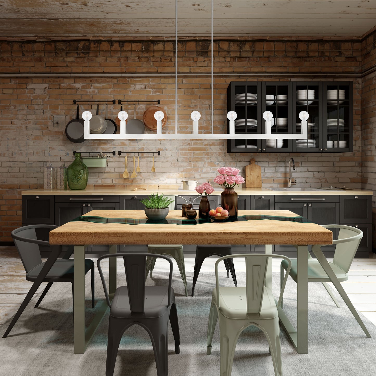 Solna 7 Light 17" Wide Linear Chandelier