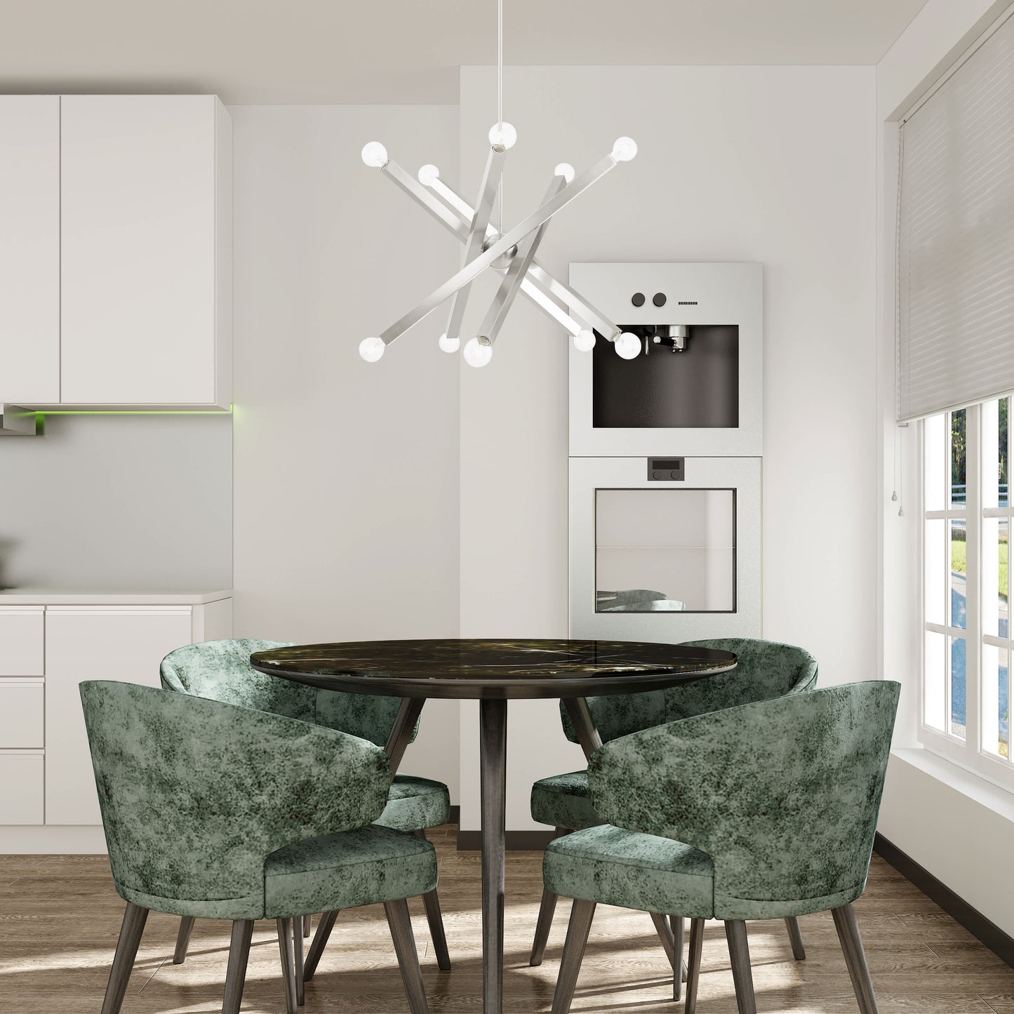 Solna 10 Light 34" Wide Abstract Sputnik Chandelier