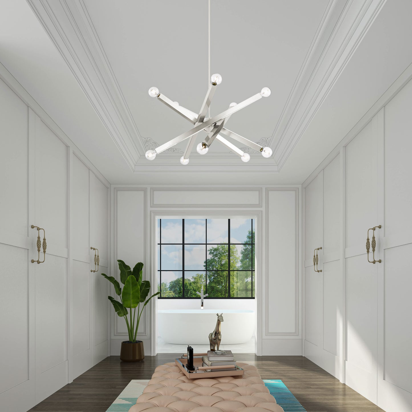 Solna 10 Light 34" Wide Abstract Sputnik Chandelier
