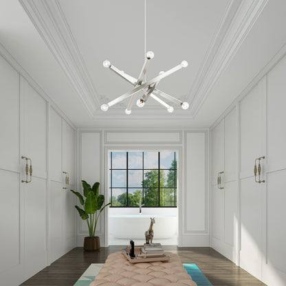 Solna 10 Light 34" Wide Abstract Sputnik Chandelier