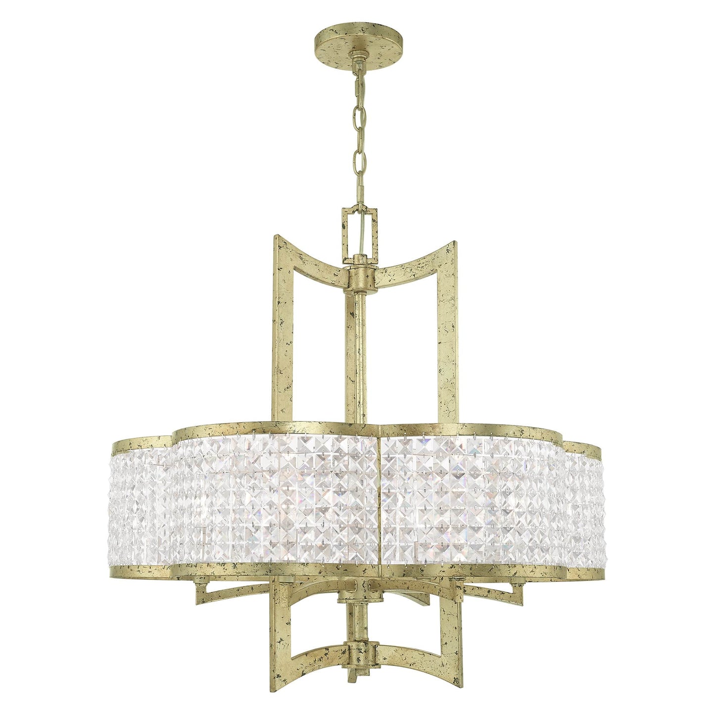 Grammercy 6 Light 26" Wide Single Chandelier with Clear Crystal Diffusers