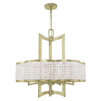 Livex Lighting Grammercy 6 Light 26" Wide Single Chandelier with Clear Crystal Diffusers