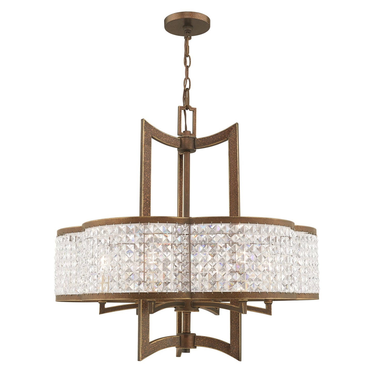 Grammercy 6 Light 26" Wide Single Chandelier with Clear Crystal Diffusers