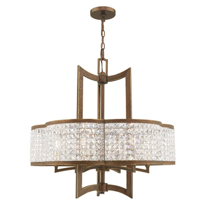 Grammercy 6 Light 26" Wide Single Chandelier with Clear Crystal Diffusers