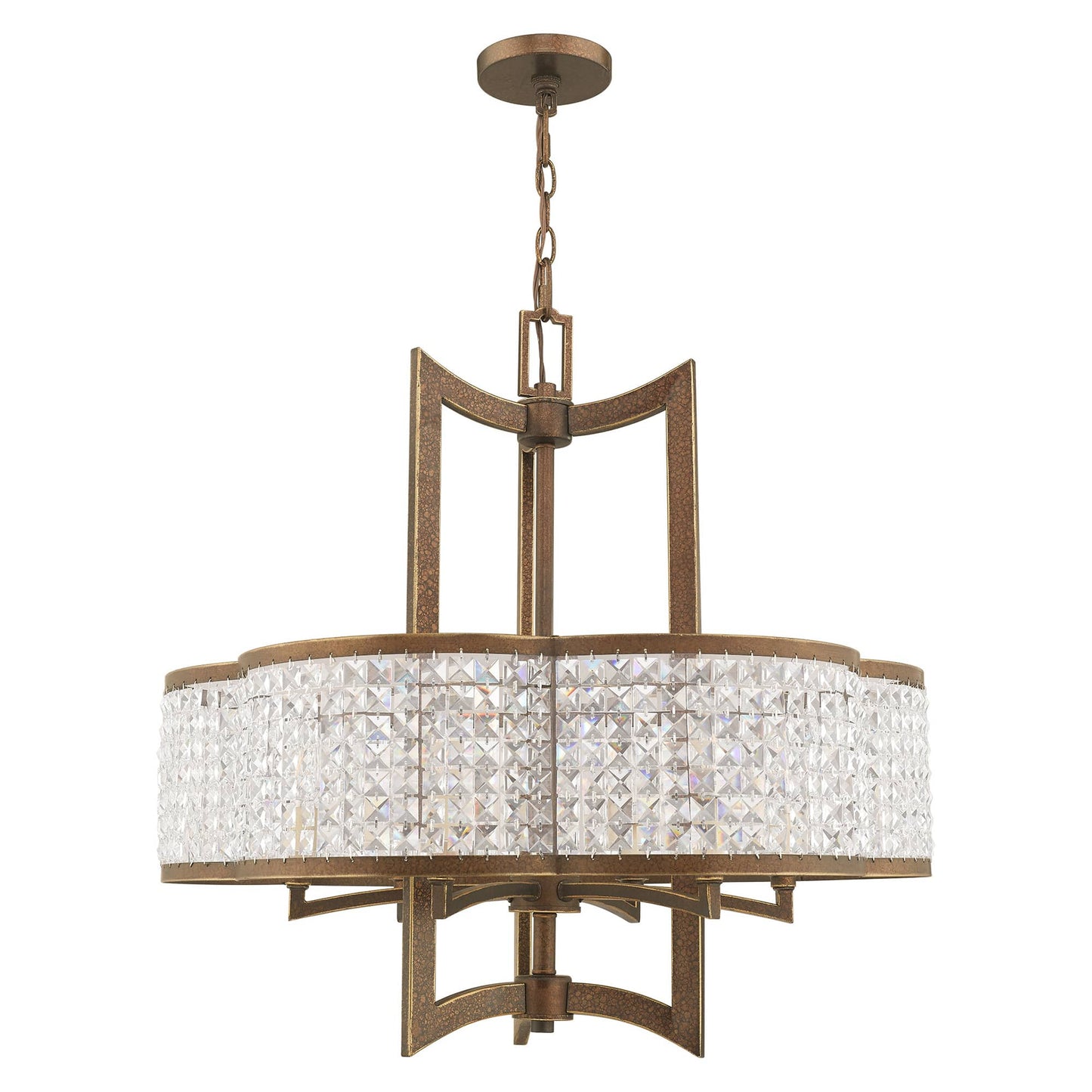 Grammercy 6 Light 26" Wide Single Chandelier with Clear Crystal Diffusers