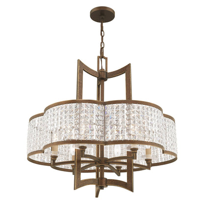 Grammercy 6 Light 26" Wide Single Chandelier with Clear Crystal Diffusers