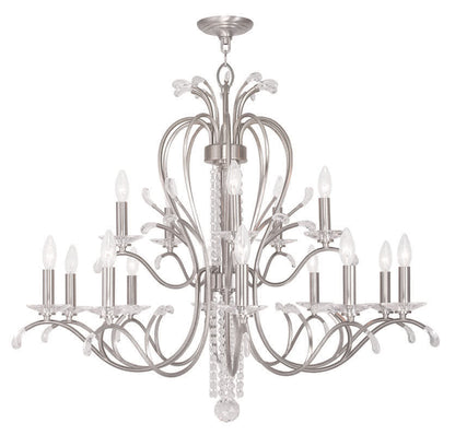 Serafina 15 Light 2 Tier Crystal Candle Style Chandelier