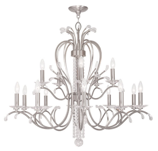 Serafina 15 Light 2 Tier Crystal Candle Style Chandelier