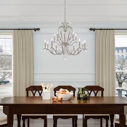 Serafina 15 Light 2 Tier Crystal Candle Style Chandelier
