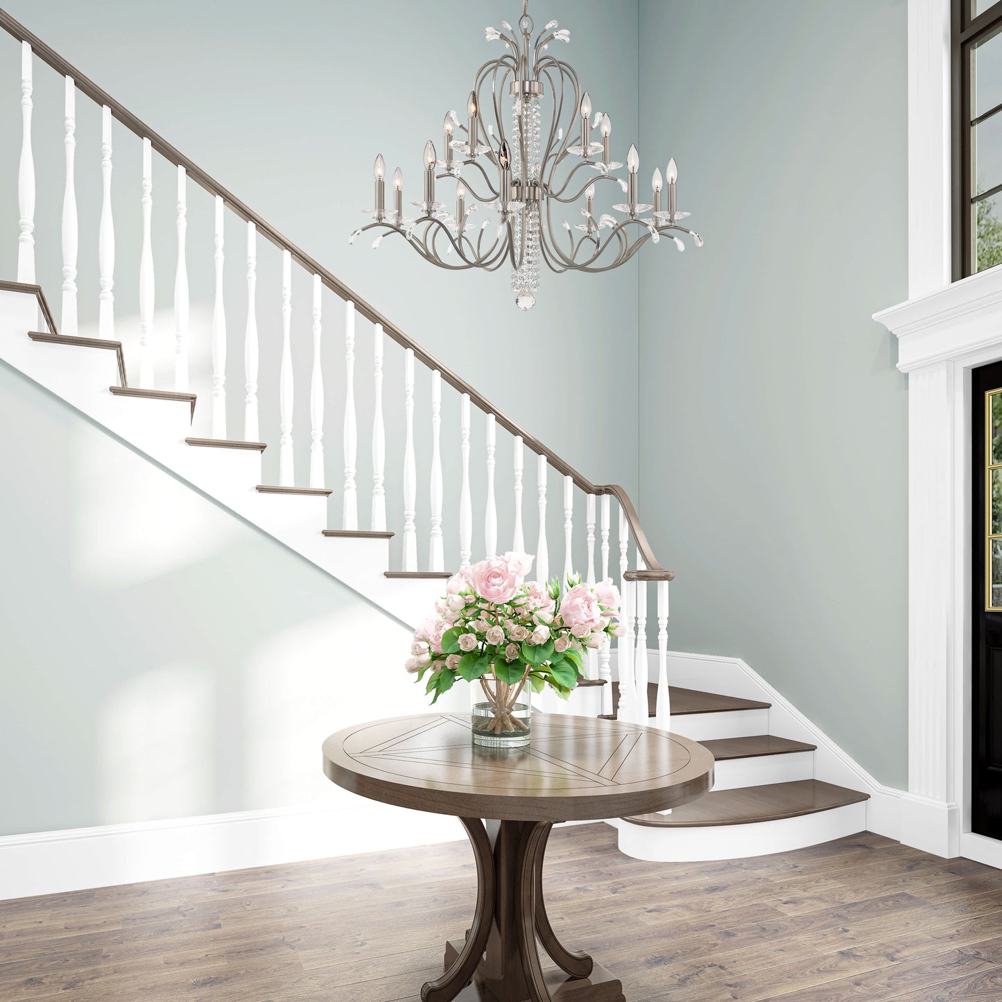 Serafina 15 Light 2 Tier Crystal Candle Style Chandelier