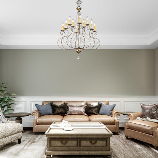 Isabella 10 Light 2 Tier Chandelier