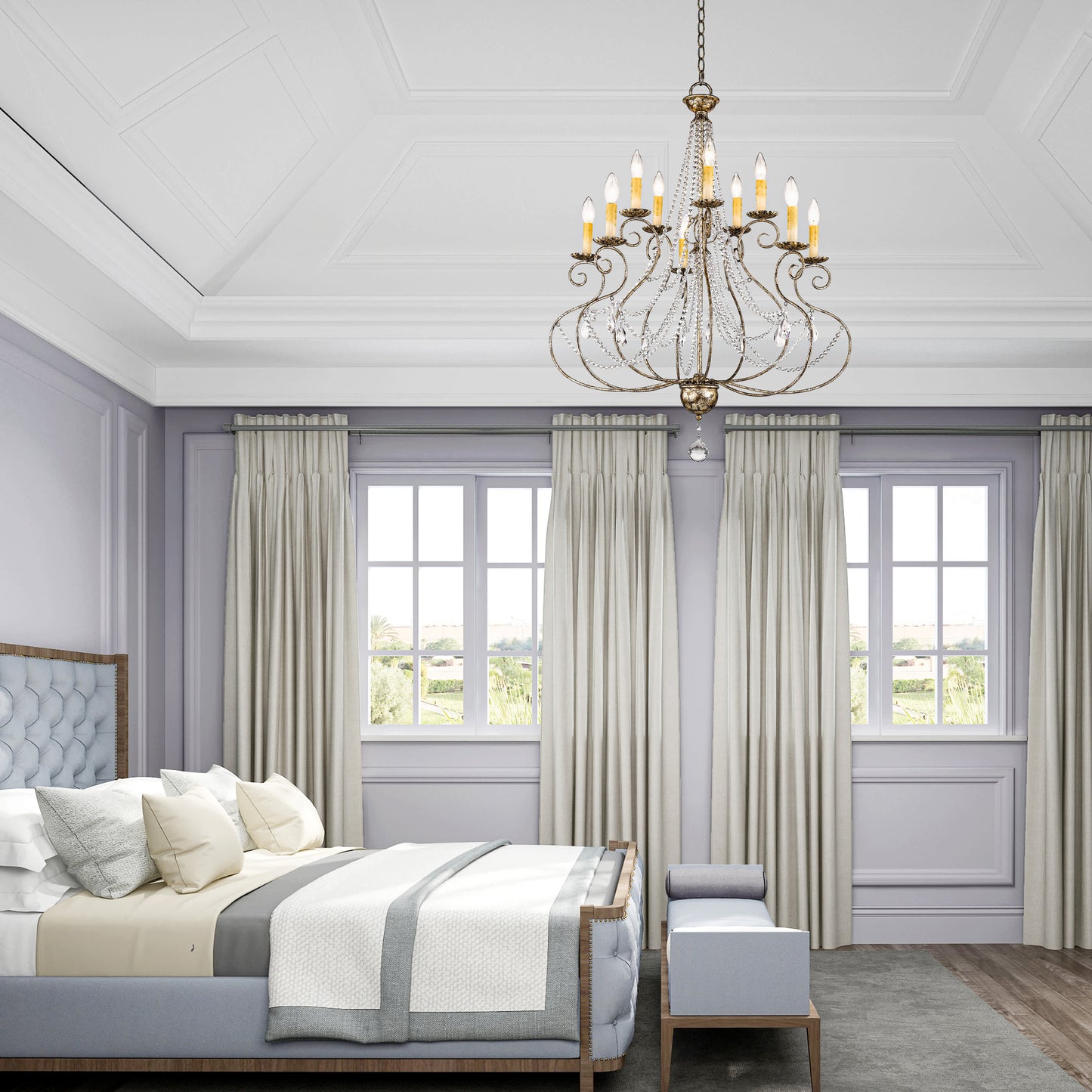 Isabella 10 Light 2 Tier Chandelier
